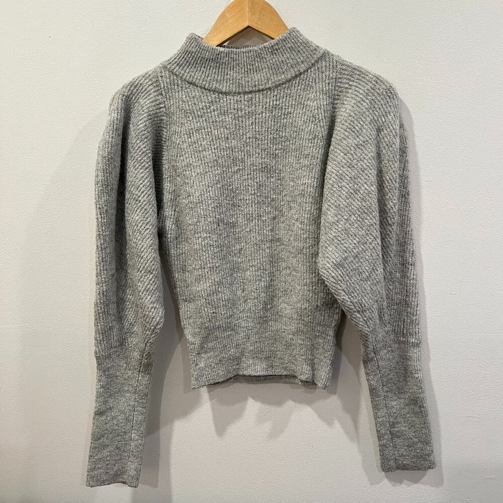 Prologue Gray Ribbed Turtleneck Sweater Size XS